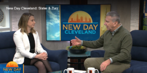 Attorney Sonia Whitehouse sits in a white jacket with black shirt for an interview with New Day Cleveland